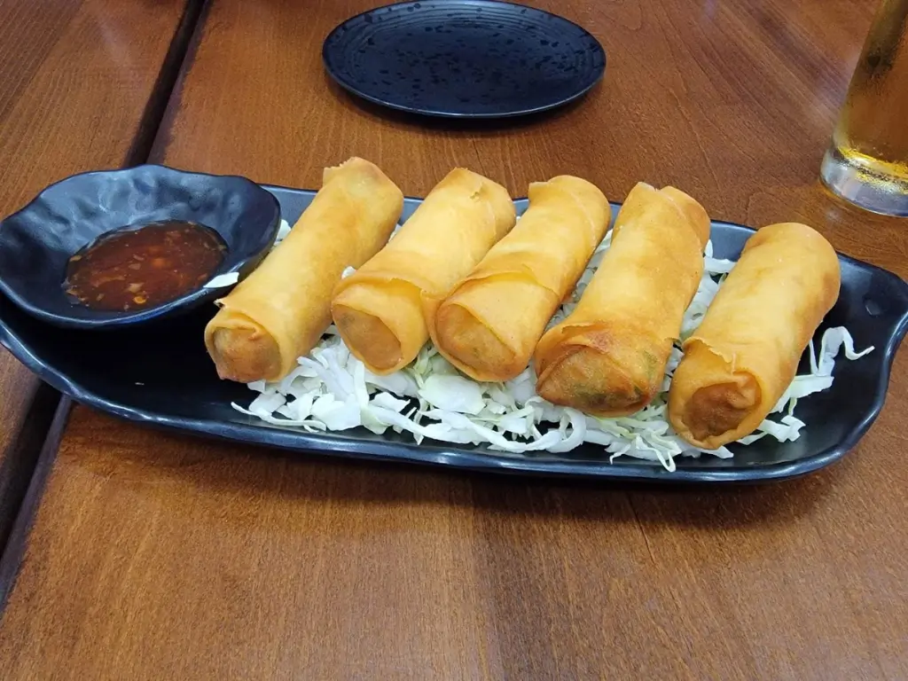 Vegetable Spring Roll at Tengu Ramen, a Japanese restaurant in Delano